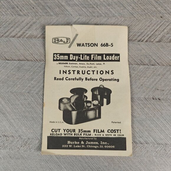Watson 66B-5 35mm Day-Lite Film Loader Black With Instructions - Picture 2 of 7
